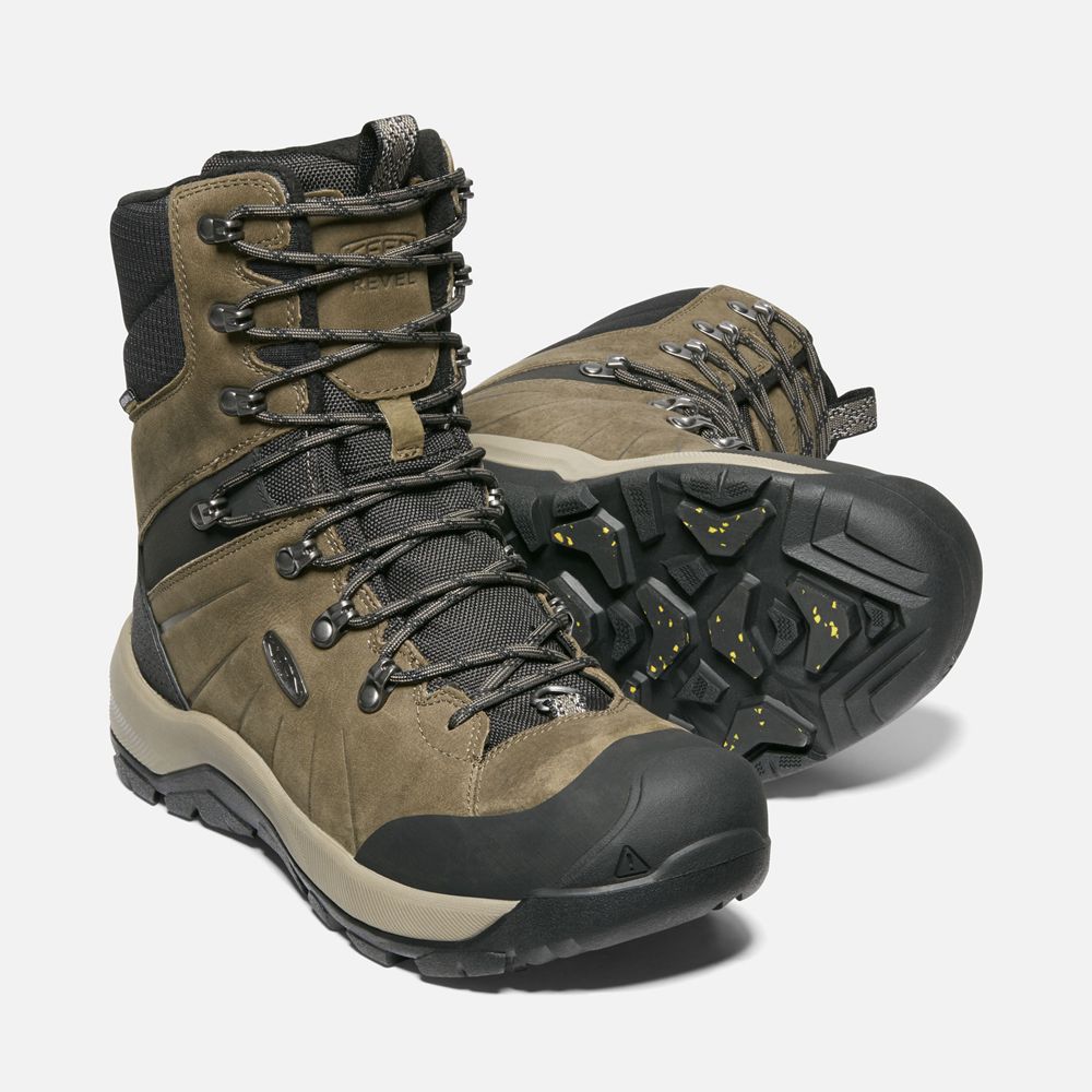 Bottes de Randonnée Keen Homme Vert Olive/Noir | Revel Iv Haute Polar | BWKDU-3267